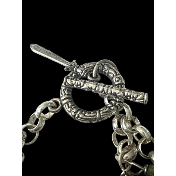 Vintage Religious Charm Chunky Bracelet – Archangels & Saint Icons – Glass Beads - Picture 14 of 14